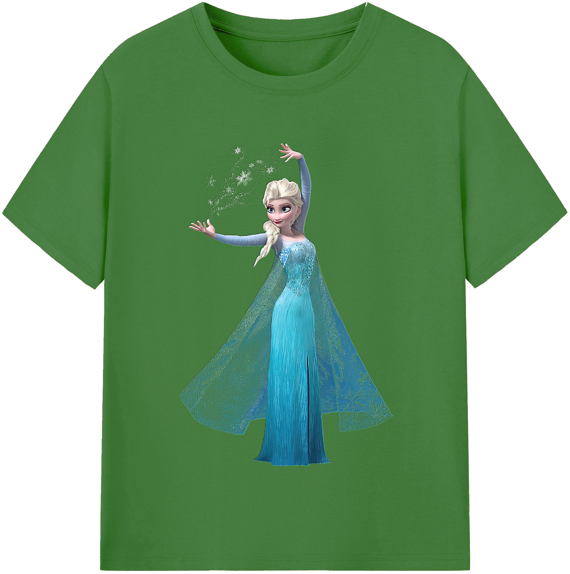 （画像用） アナと雪の女王 アンナ エルサ Frozen Anna Elsa レディースカジュアルプリントTシャツ（綿100％）